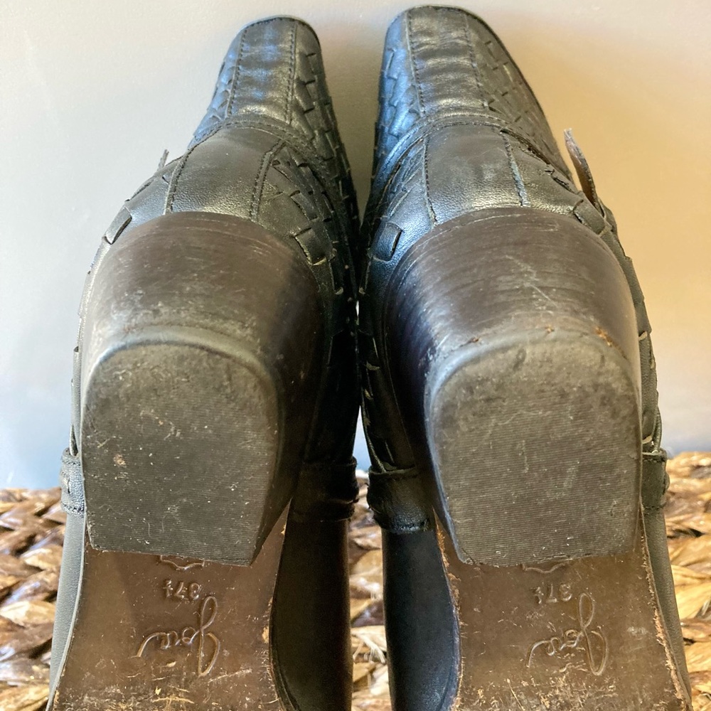 Joie Jackson black woven leather boots EU 37.5 US Women's 7 - Picture 7 of 8
